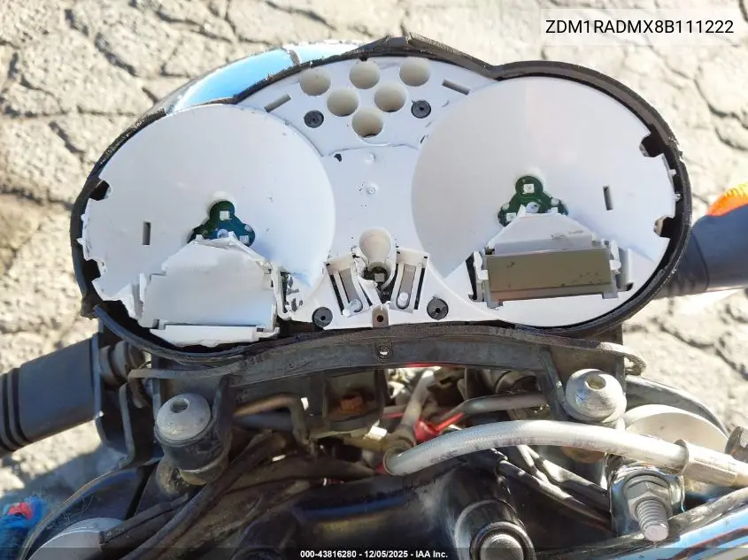 2008 Ducati Monster 695 VIN: ZDM1RADMX8B111222 Lot: 43816280