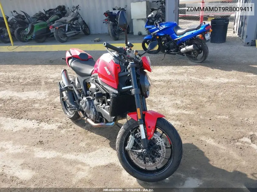 2024 Ducati Monster VIN: ZDMMAMDT9RB009411 Lot: 43933293