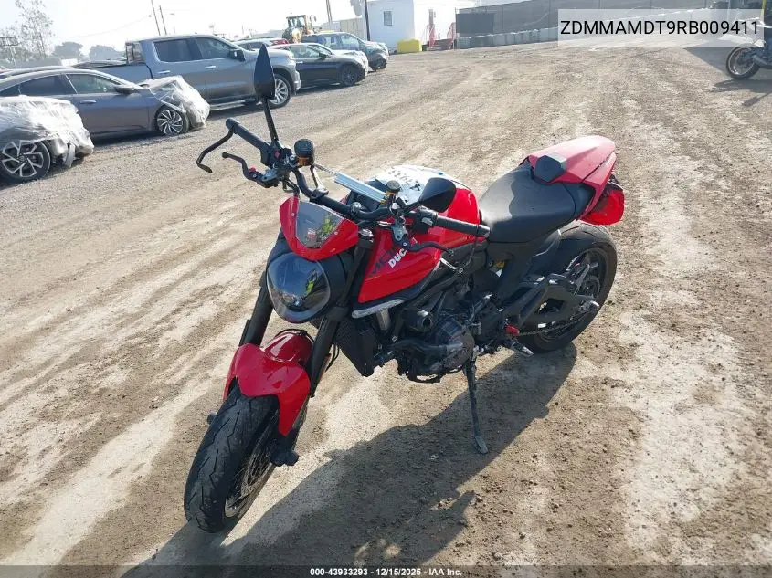 2024 Ducati Monster VIN: ZDMMAMDT9RB009411 Lot: 43933293