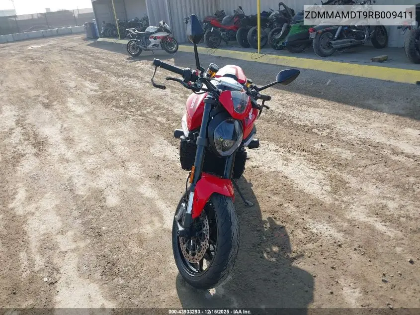 2024 Ducati Monster VIN: ZDMMAMDT9RB009411 Lot: 43933293