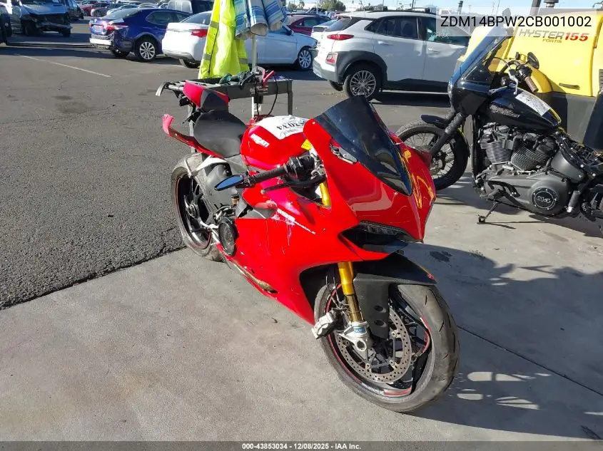 2012 Ducati Superbike 1199 Panigale/S VIN: ZDM14BPW2CB001002 Lot: 43853034