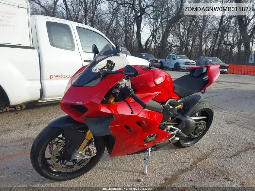 2021 Ducati Panigale V4/V4S/V4S Speciale VIN: ZDMDAGNW0MB015827 Lot: 43986534