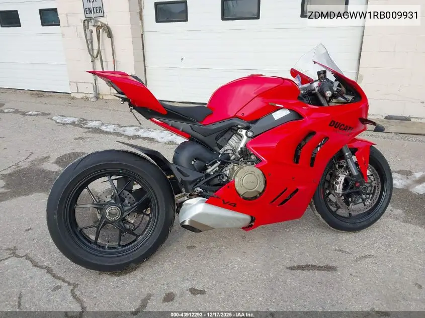 2024 Ducati Panigale V4S VIN: ZDMDAGWW1RB009931 Lot: 43912293