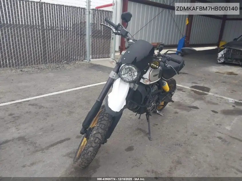 2017 Ducati Scrambler Desert Sled VIN: ZDMKAFBM7HB000140 Lot: 43905774