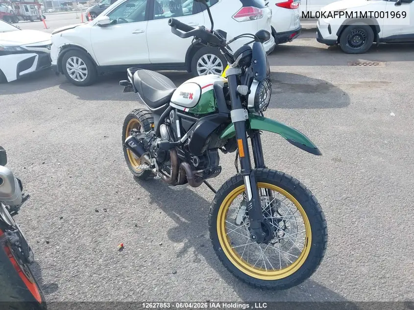 2021 Ducati Scrambler Desert Sled VIN: ML0KAFPM1MT001969 Lot: 12627853