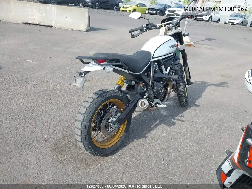 2021 Ducati Scrambler Desert Sled VIN: ML0KAFPM1MT001969 Lot: 12627853