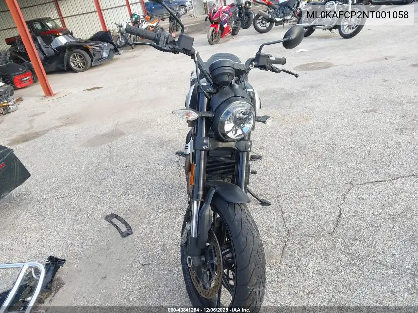 2022 Ducati Scrambler 1100/1100 Special/1100 Sport/1100 Dark Pro VIN: ML0KAFCP2NT001058 Lot: 43841284