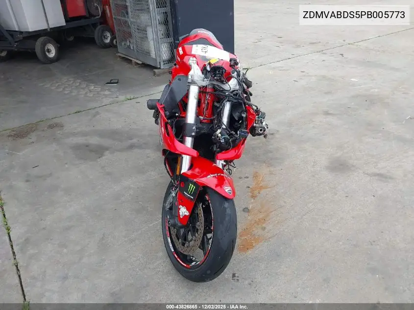 2023 Ducati Supersport VIN: ZDMVABDS5PB005773 Lot: 43826865