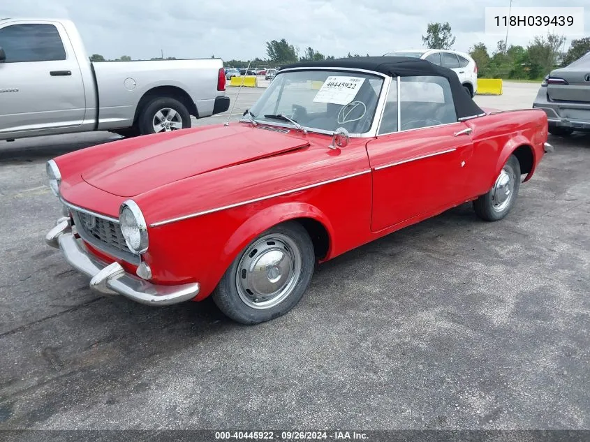 118H039439 1965 Fiat Spider