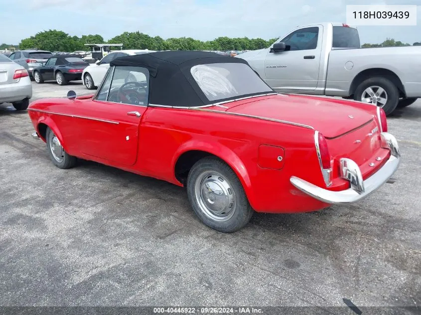 118H039439 1965 Fiat Spider