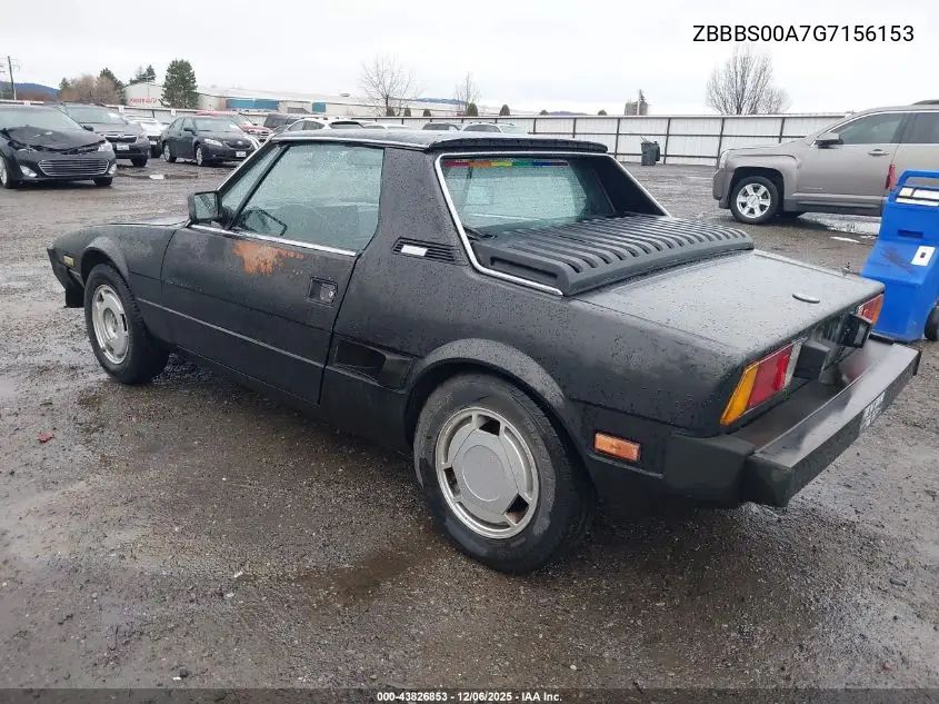 ZBBBS00A7G7156153 1986 Fiat Bertone