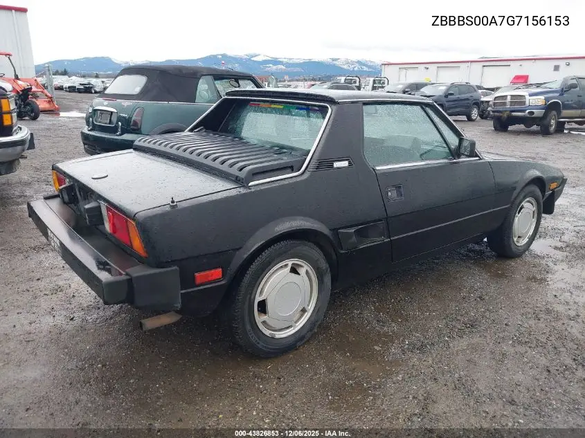 ZBBBS00A7G7156153 1986 Fiat Bertone