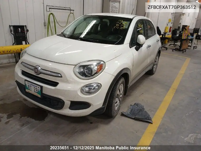 ZFBCFXAT7GP363512 2016 Fiat 500X Pop