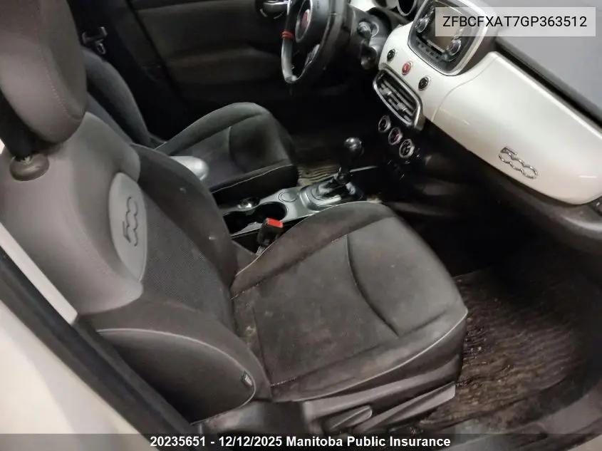 ZFBCFXAT7GP363512 2016 Fiat 500X Pop