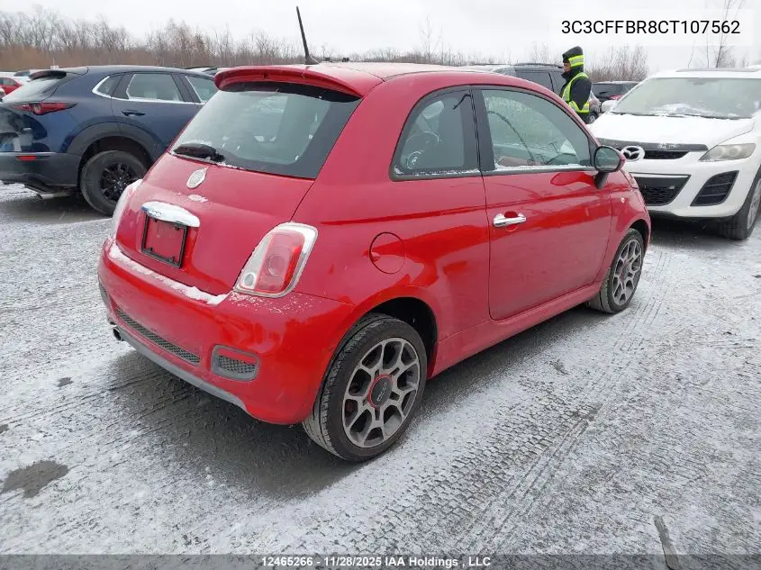 3C3CFFBR8CT107562 2012 Fiat 500
