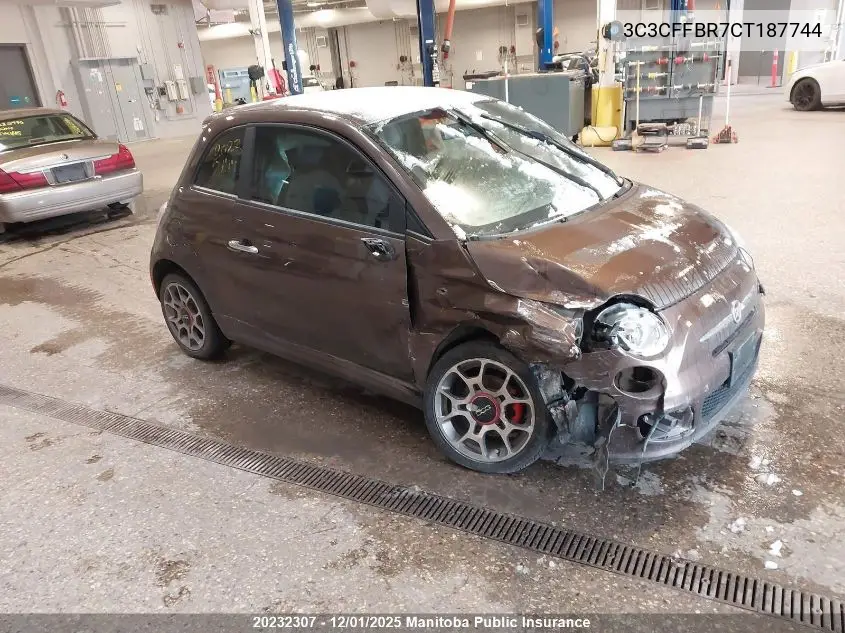 3C3CFFBR7CT187744 2012 Fiat 500 Sport