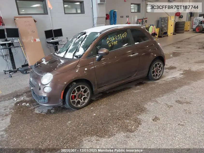 3C3CFFBR7CT187744 2012 Fiat 500 Sport