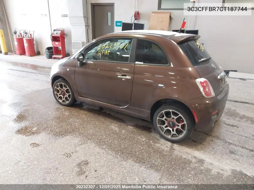 3C3CFFBR7CT187744 2012 Fiat 500 Sport