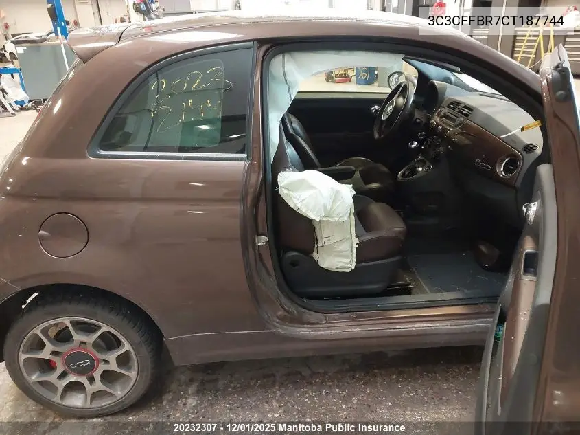 3C3CFFBR7CT187744 2012 Fiat 500 Sport