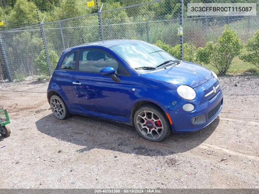 3C3CFFBR0CT115087 2012 Fiat 500 Sport