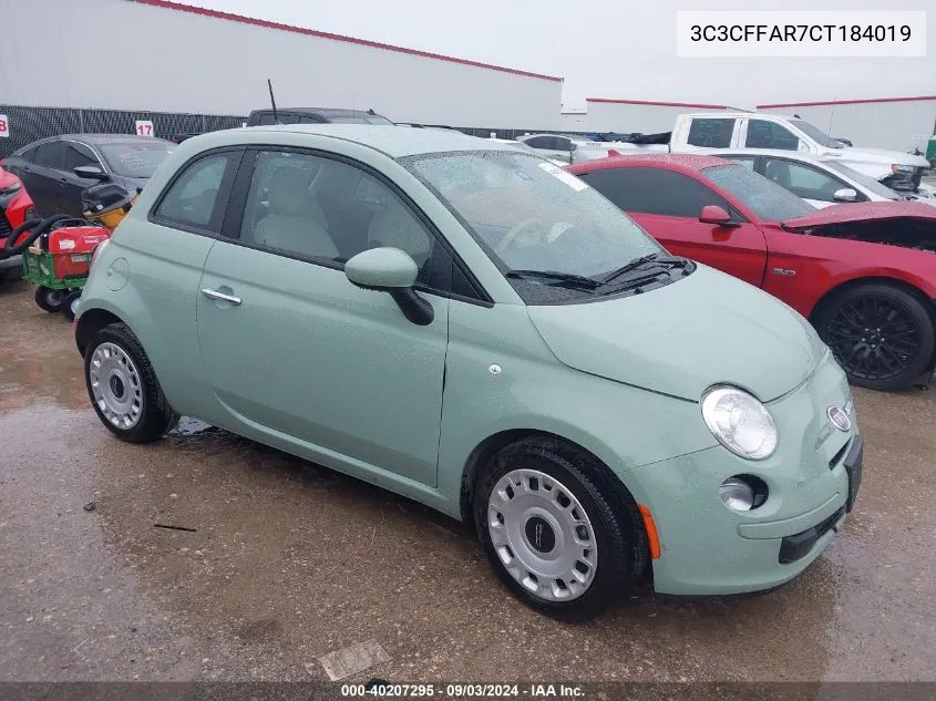 3C3CFFAR7CT184019 2012 Fiat 500 Pop