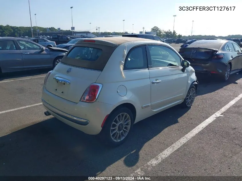 3C3CFFER3CT127617 2012 Fiat 500 Lounge