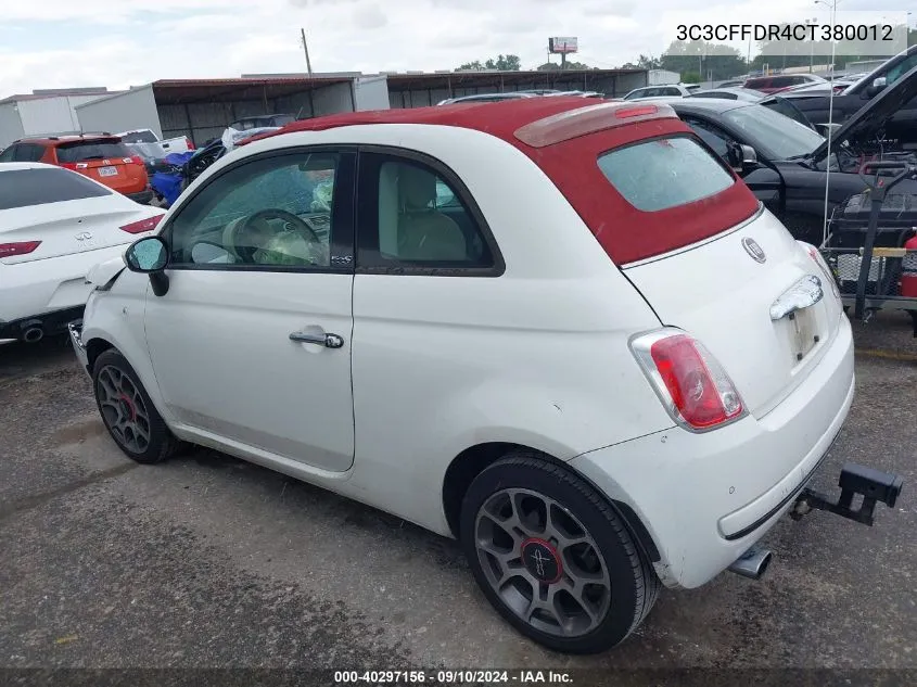 3C3CFFDR4CT380012 2012 Fiat 500 Pop