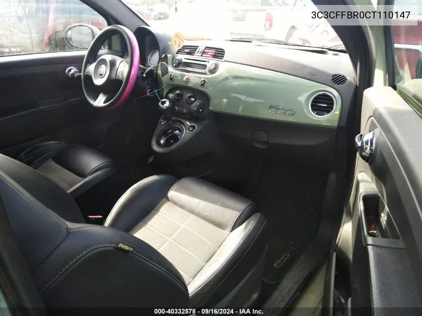 3C3CFFBR0CT110147 2012 Fiat 500 Sport