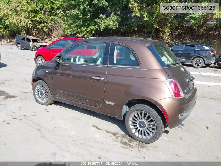 3C3CFFCR0CT366125 2012 Fiat 500 Lounge