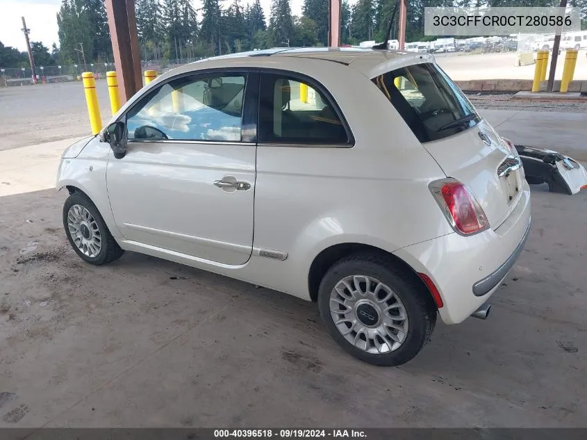 3C3CFFCR0CT280586 2012 Fiat 500 Lounge