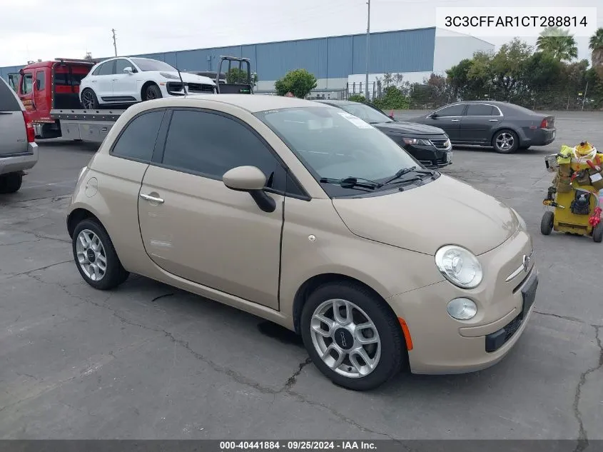 3C3CFFAR1CT288814 2012 Fiat 500 Pop