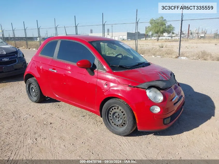 3C3CFFAR6CT335559 2012 Fiat 500 Pop