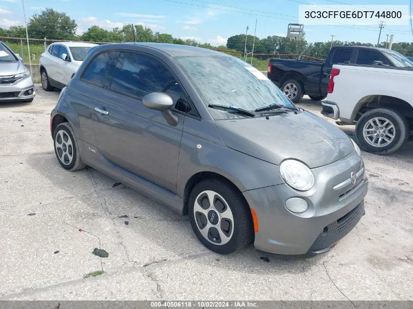 3C3CFFGE6DT744800 2013 Fiat 500E Battery Electric