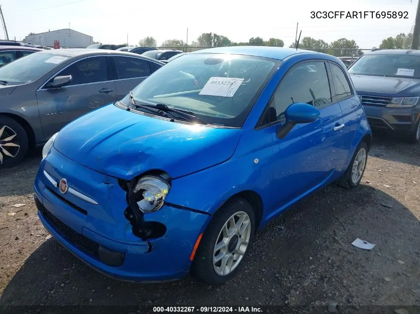 3C3CFFAR1FT695892 2015 Fiat 500 Pop