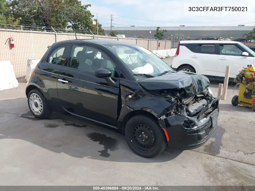 3C3CFFAR3FT750021 2015 Fiat 500 Pop