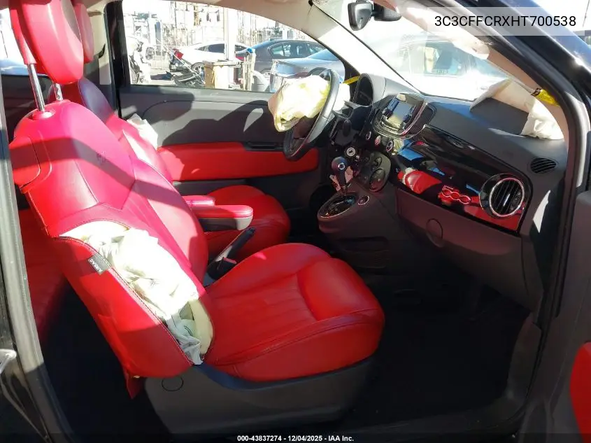 3C3CFFCRXHT700538 2017 Fiat 500 Lounge