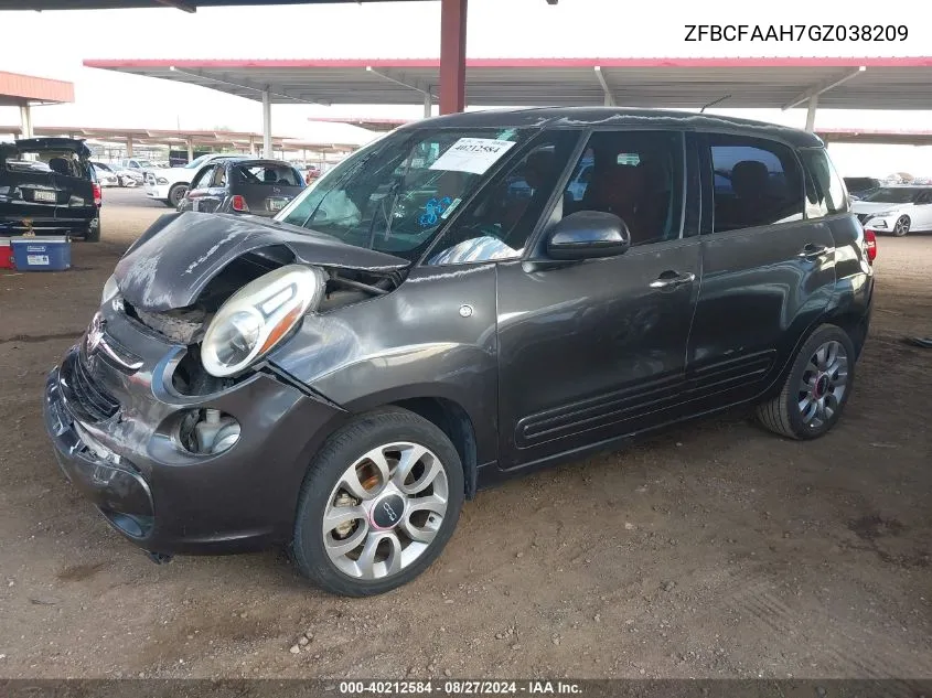 ZFBCFAAH7GZ038209 2016 Fiat 500L Pop