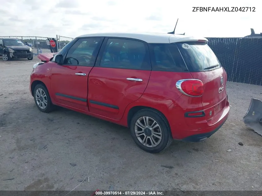 ZFBNFAAHXLZ042712 2020 Fiat 500L Pop