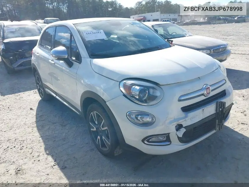ZFBCFXAB3JP678998 2018 Fiat 500X Blue Sky Edition Fwd