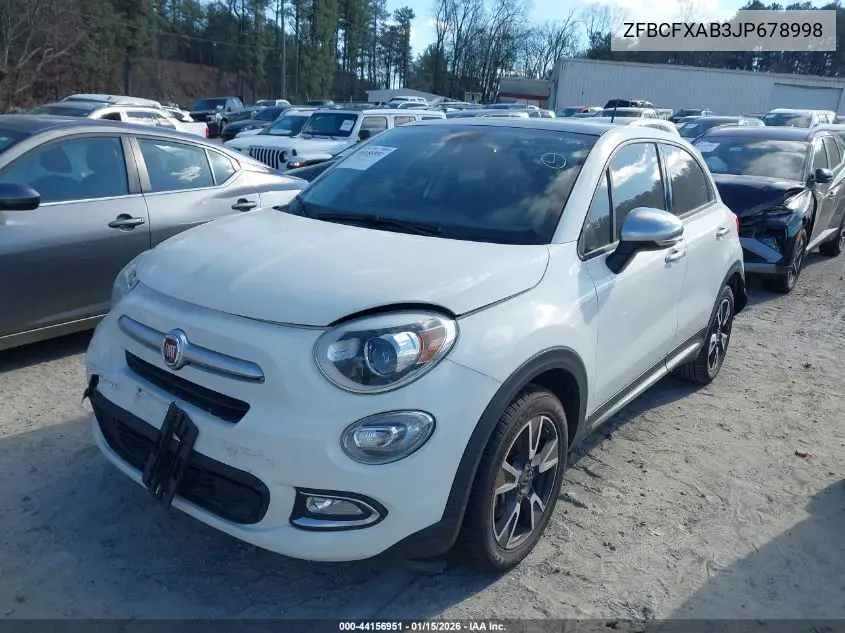 ZFBCFXAB3JP678998 2018 Fiat 500X Blue Sky Edition Fwd