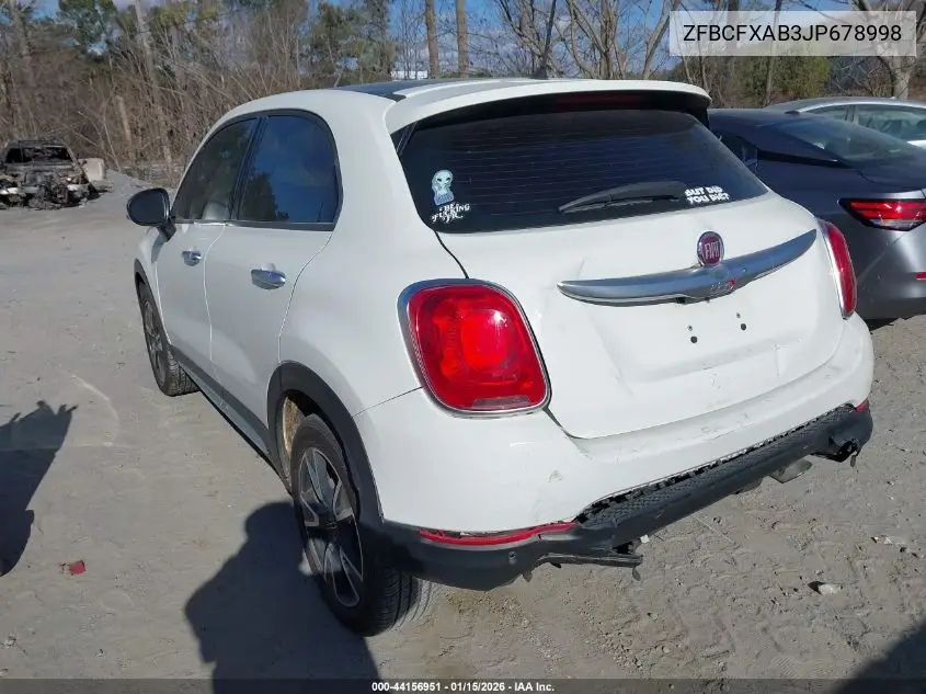 ZFBCFXAB3JP678998 2018 Fiat 500X Blue Sky Edition Fwd