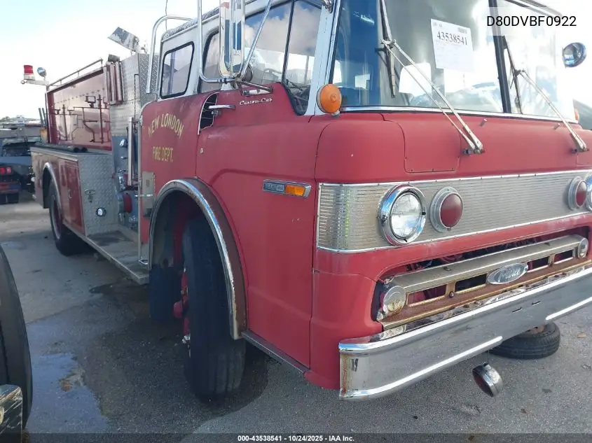 1978 Ford 8000 VIN: D80DVBF0922 Lot: 43538541
