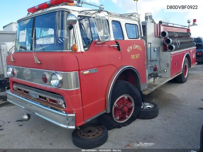 1978 Ford 8000 VIN: D80DVBF0922 Lot: 43538541