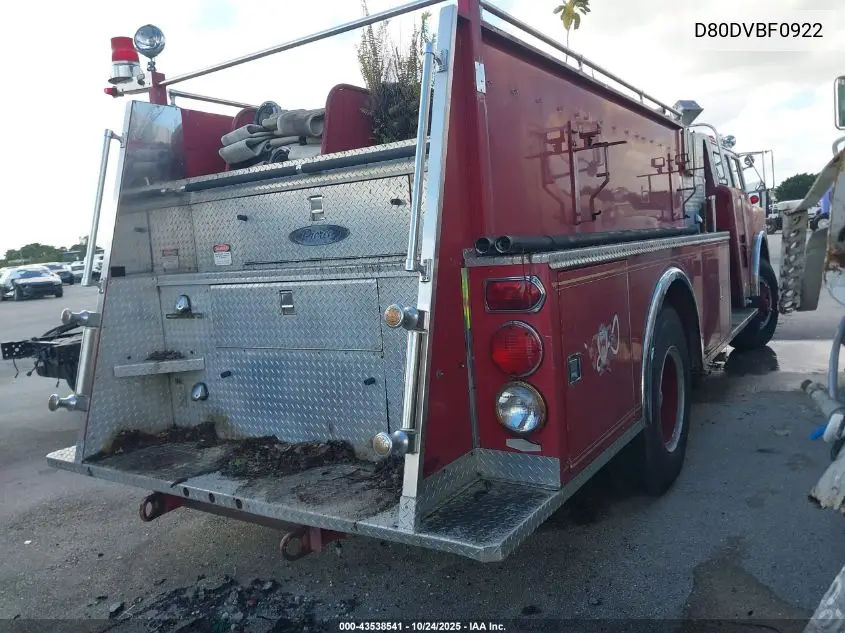 1978 Ford 8000 VIN: D80DVBF0922 Lot: 43538541