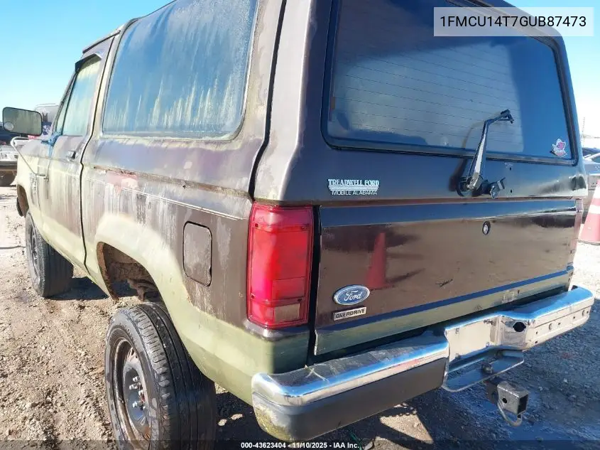 1FMCU14T7GUB87473 1986 Ford Bronco Ii