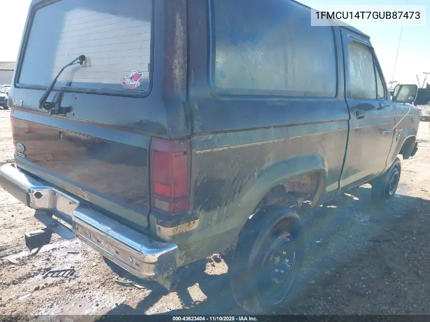 1FMCU14T7GUB87473 1986 Ford Bronco Ii