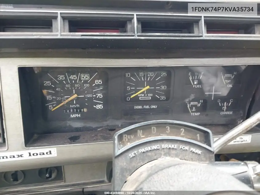 1989 Ford F700 F VIN: 1FDNK74P7KVA35734 Lot: 43494666