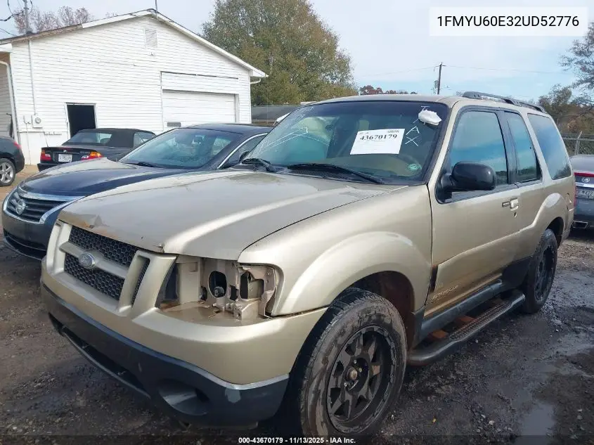 1FMYU60E32UD52776 2002 Ford Explorer Sport