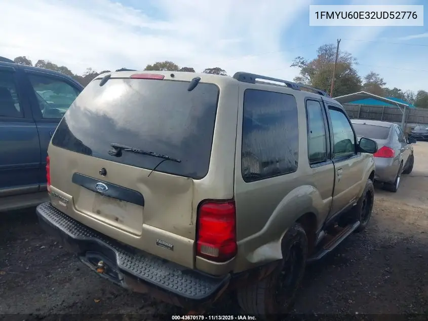 1FMYU60E32UD52776 2002 Ford Explorer Sport