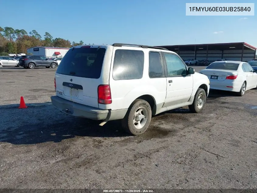 1FMYU60E03UB25840 2003 Ford Explorer Sport Xls/Xlt